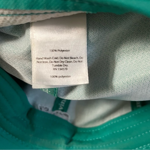Teal Green Classic Vineyard Vines Baseball Cap with Navy Whale Logo - Picture 4 of 7
